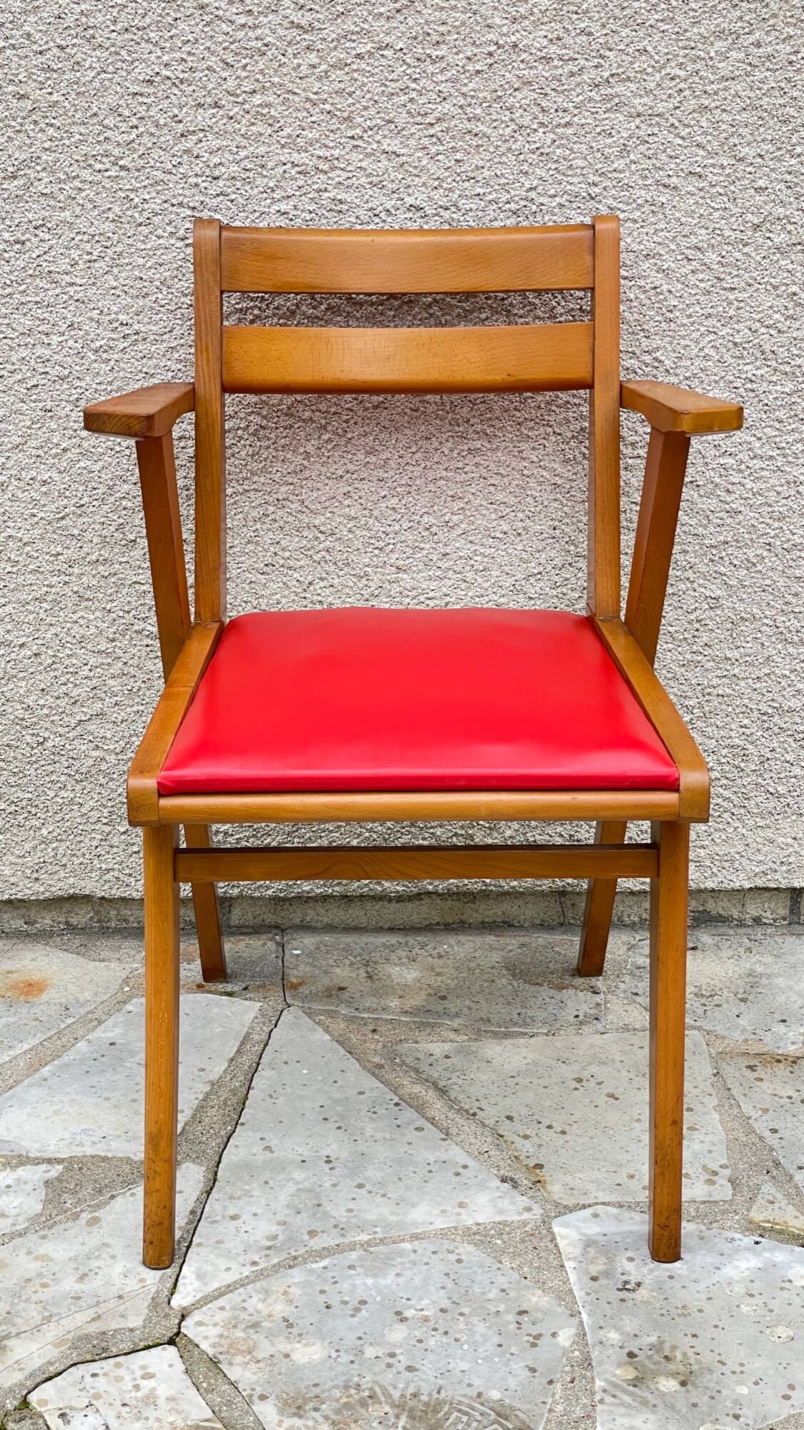 Office armchair with compass legs