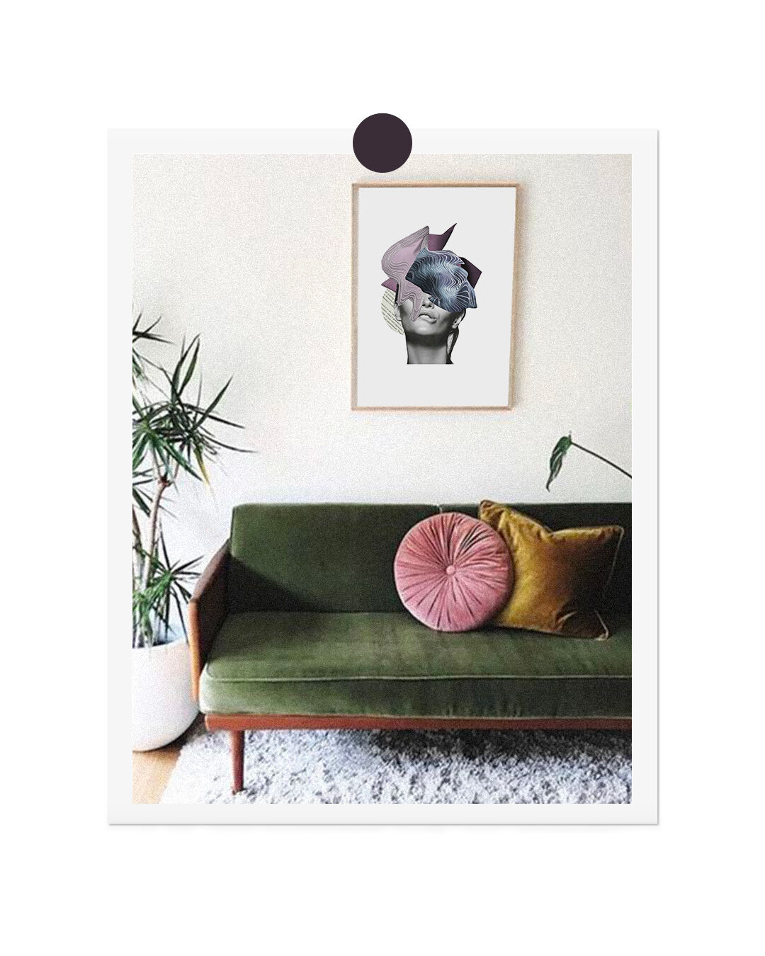 Collage print, Purple drama