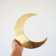 Moon or letter of sign "C" in vintage brass
