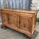 Louis Philippe style sideboard in solid walnut with 3 doors and 1 pull-out shelf.