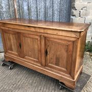 Louis Philippe style sideboard in solid walnut with 3 doors and 1 pull-out shelf.