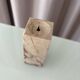 Vintage minimalist beige marble candlestick
