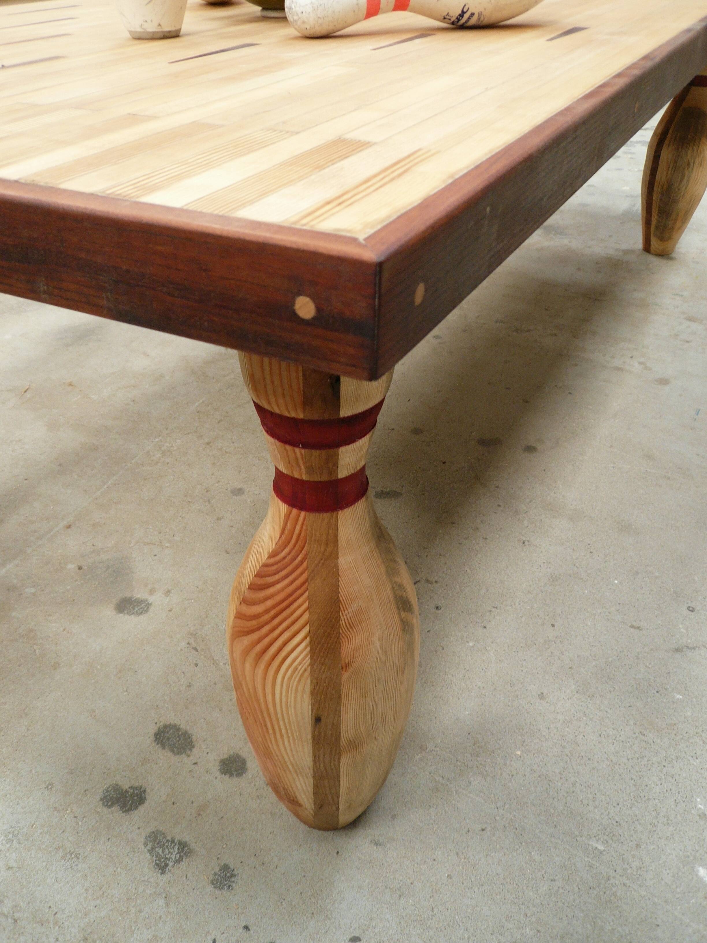 Dining table bowling lane