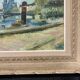 Parisian barge at the quayside, oil on canvas mounted