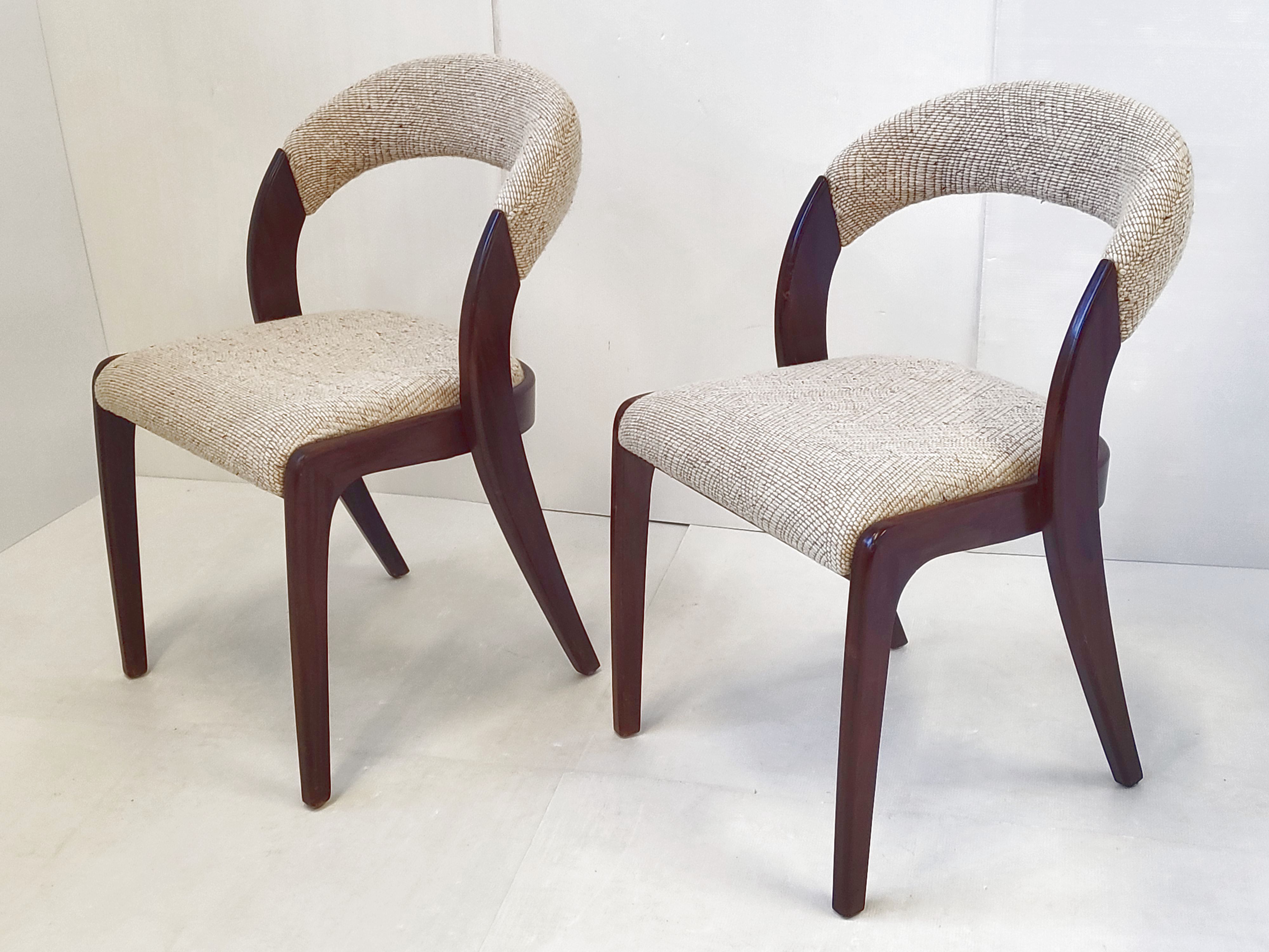 Paire de chaises gondole Baumann vintage 1970