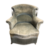 Fauteuil crapaud ancien vert d’eau