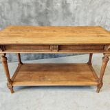 Antique drapers table side table kitchen island oak