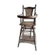 Chaise haute cannée transformable en bois