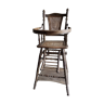 High cane chair that can be transformed into wood