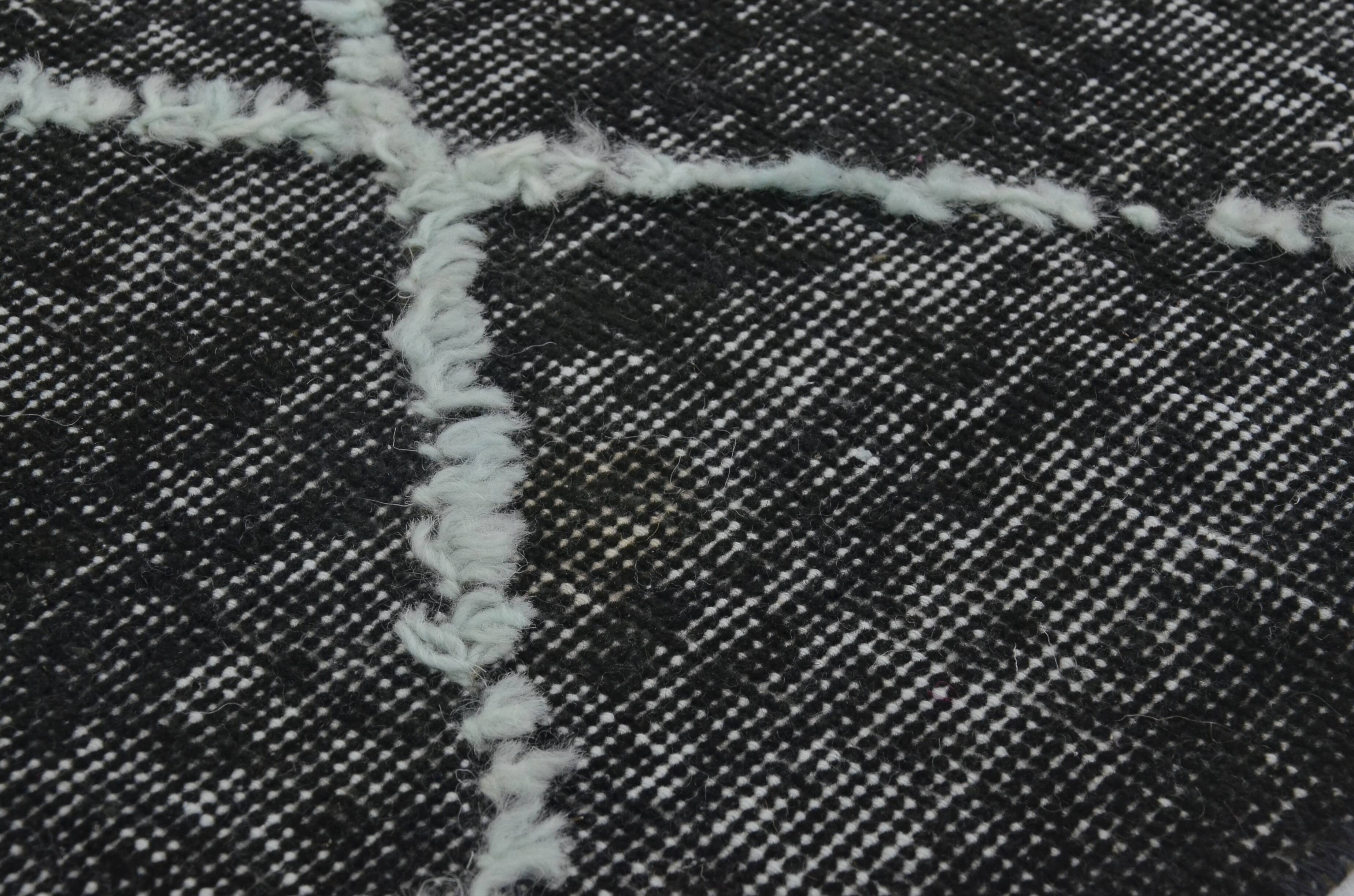 Vintage Turkish Pompom Rug Sku 3822