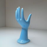Vintage light blue ceramic hand
