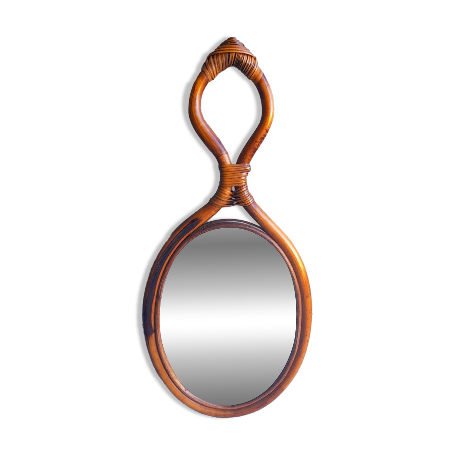 Rattan mirror 1960