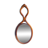 Miroir en rotin 1960