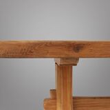 French Rustic Wooden Dining Table, 1950s