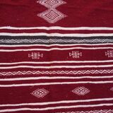Burgundy handmade carpet, 240x135cm