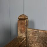 Antique Spanish chestnut wood bench from the 18th century