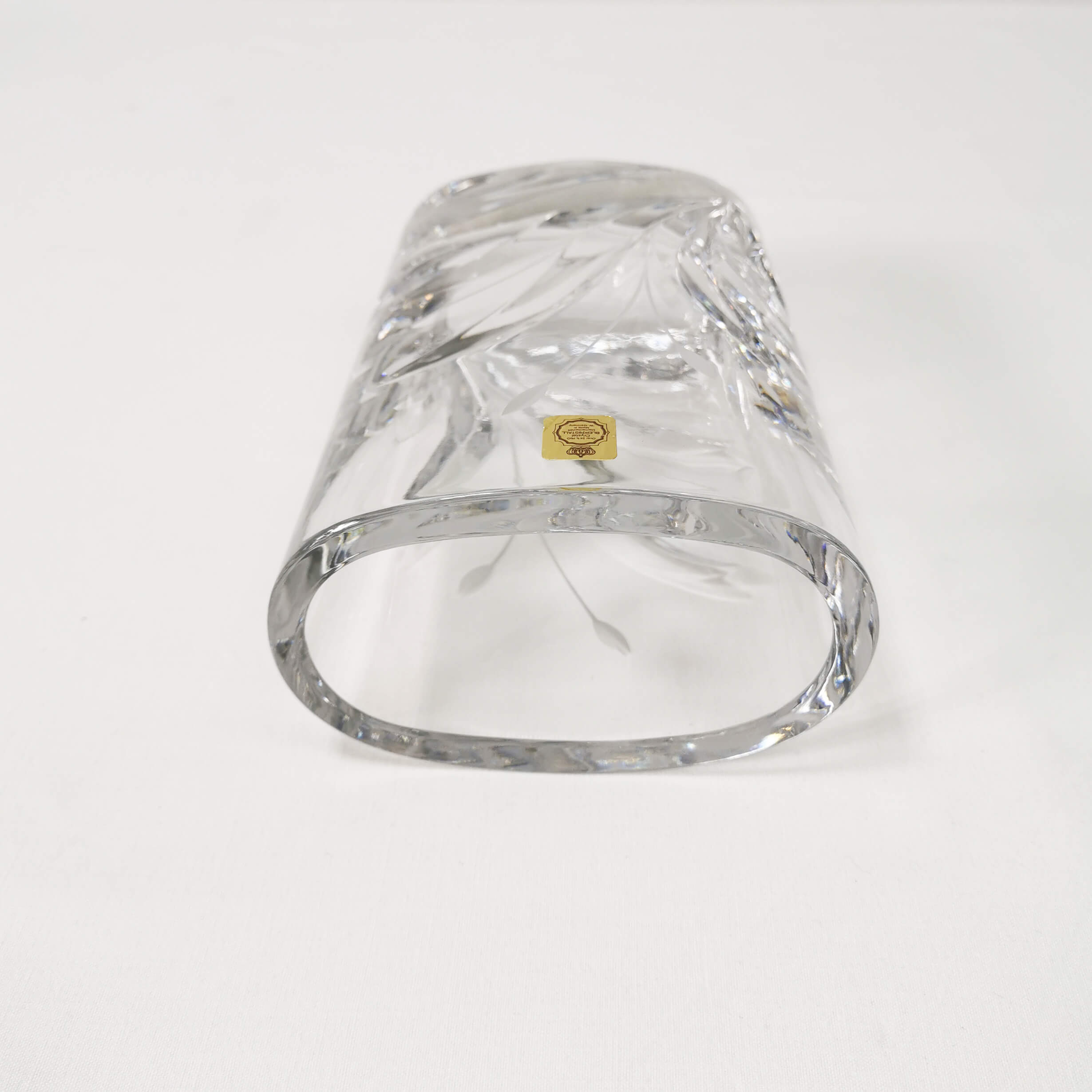 Oval crystal vase, Bleikristal, Germany, 1960s