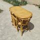 Table and chairs bistrot head to head rattan bamboo 1970