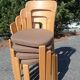 Pair of chairs by Bruno Rey in wood and fabric