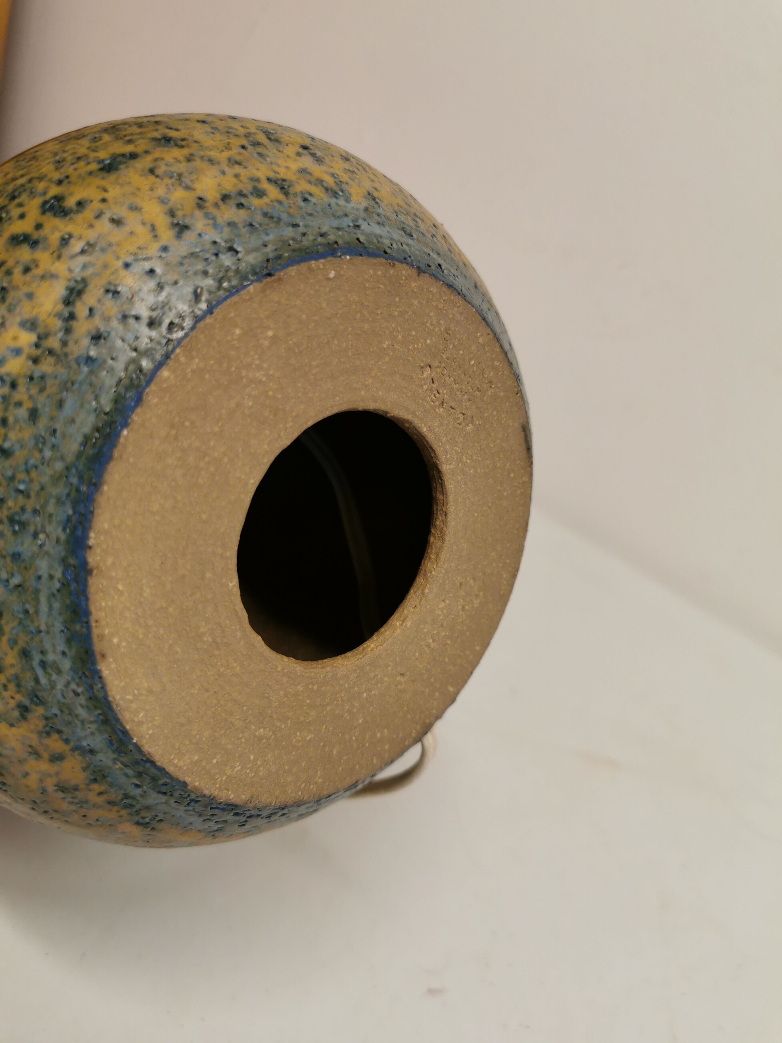 Stoneware table lamp foot, from the Erika Decor series, designed in 1971