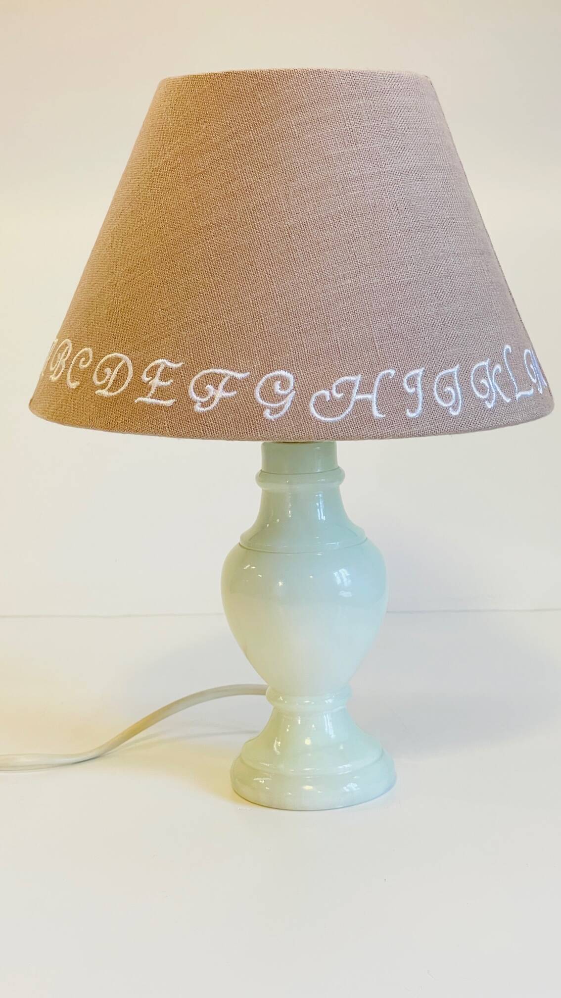 Vintage white marble lamp