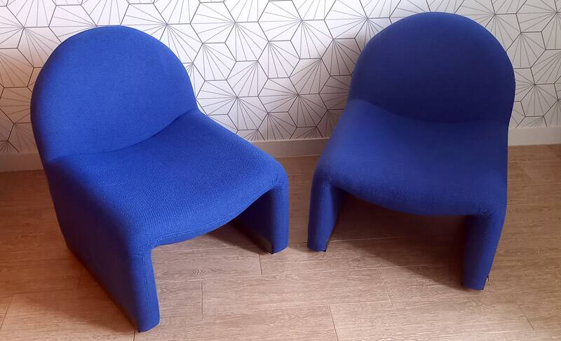 Pair of Atal low chairs - design from the 1970s.