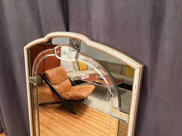 Large Crystal Mirror, Italy, 1960s