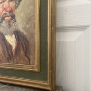 Old Oil Painting Portrait of an Old Man Signed CARDELLA