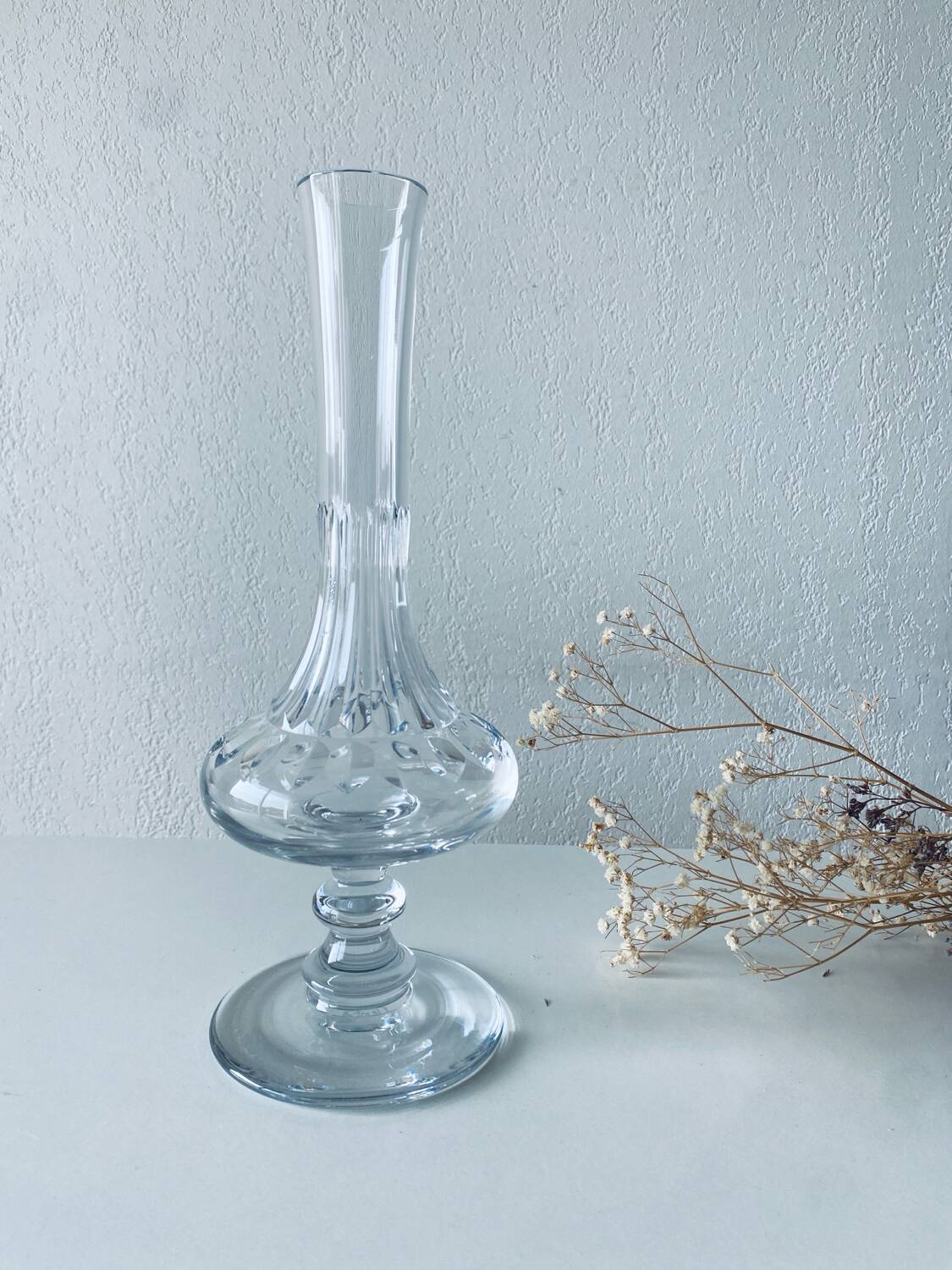 Crystal footed vase