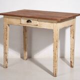 Table en bois massif blanc, c.1920