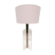 Large stainless steel and plexiglass lamp 1970 france