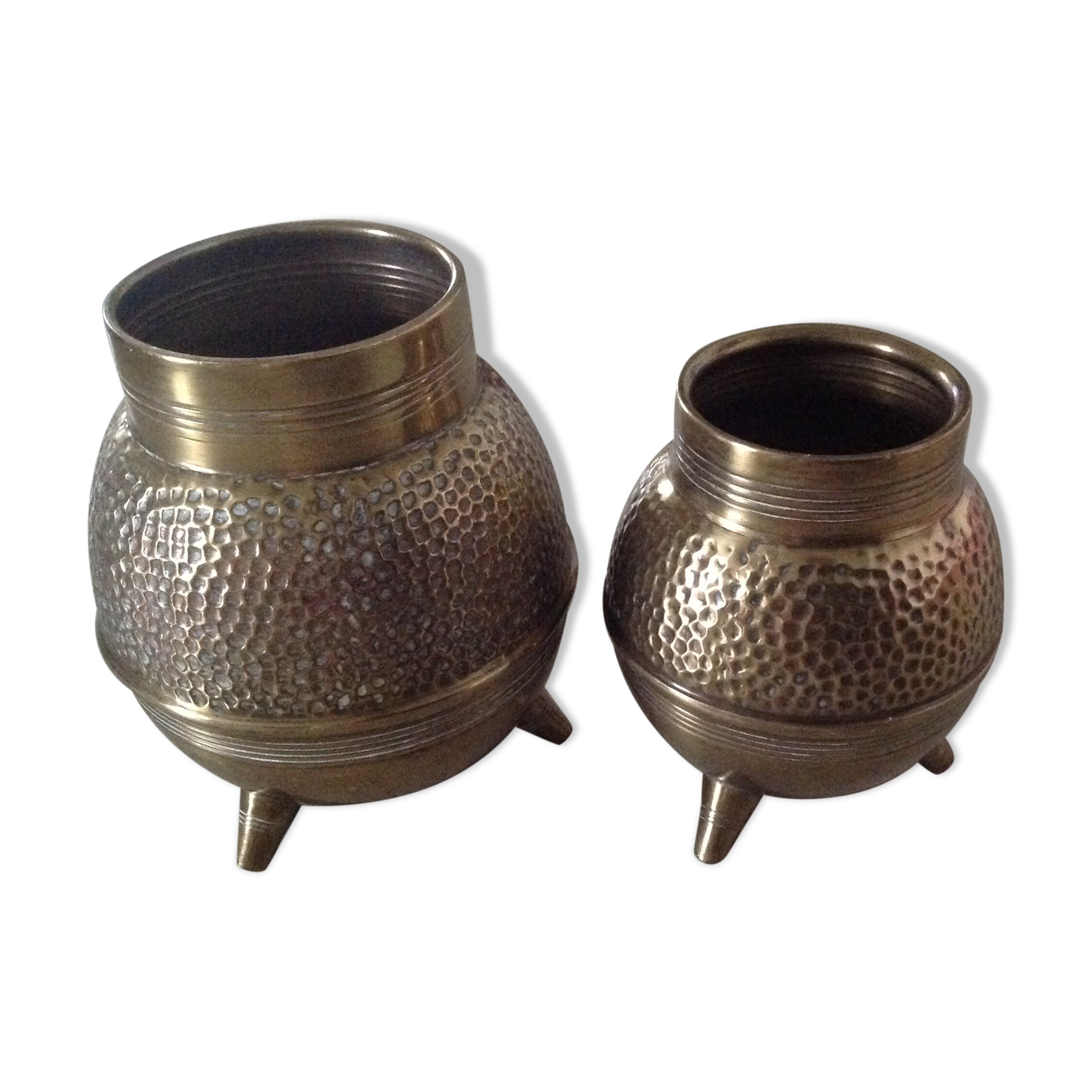 Duo de vases en cuivre