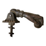 19th century cast iron door knocker, hand shape