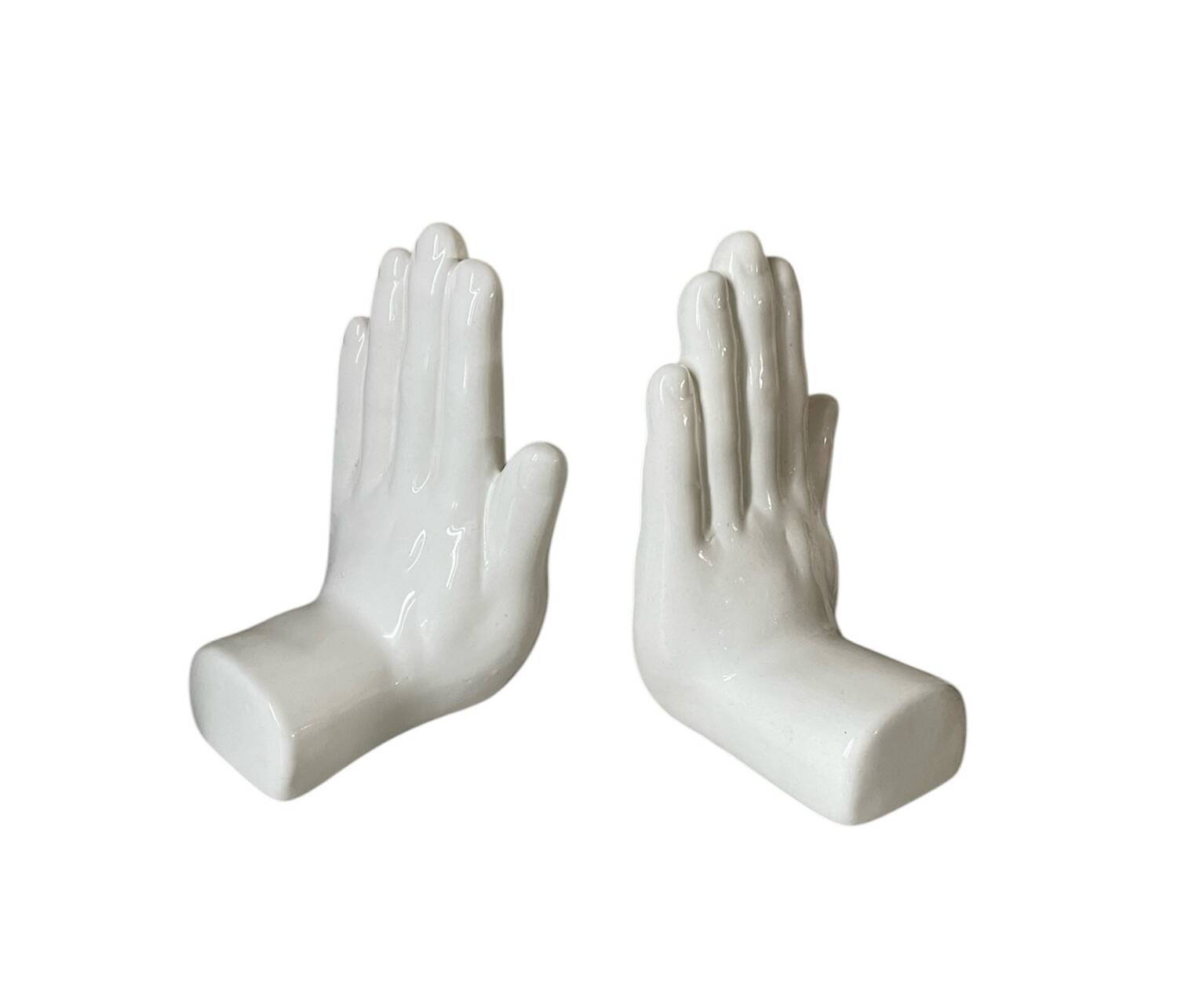 Pair of vintage ceramic hand bookends