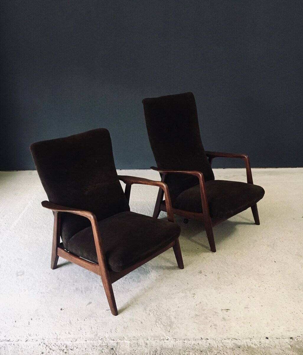 Rock Siësta Lounge Chairs by A. Relling and T. Bekken for Arnestad Bruk, Norway, 1957, Set of 2