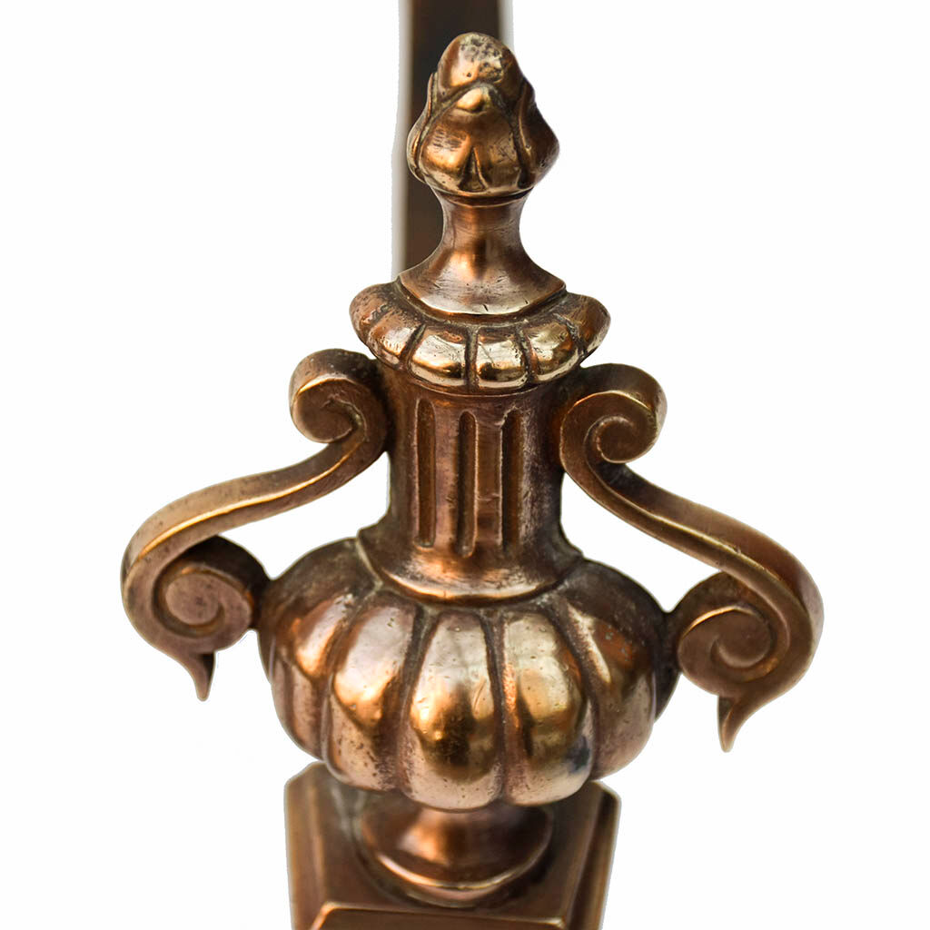 Pair of copper brass channel old fireplace accessory - Brocante Chic