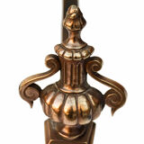 Paire de chenets laiton cuivré ancien accessoire de cheminée