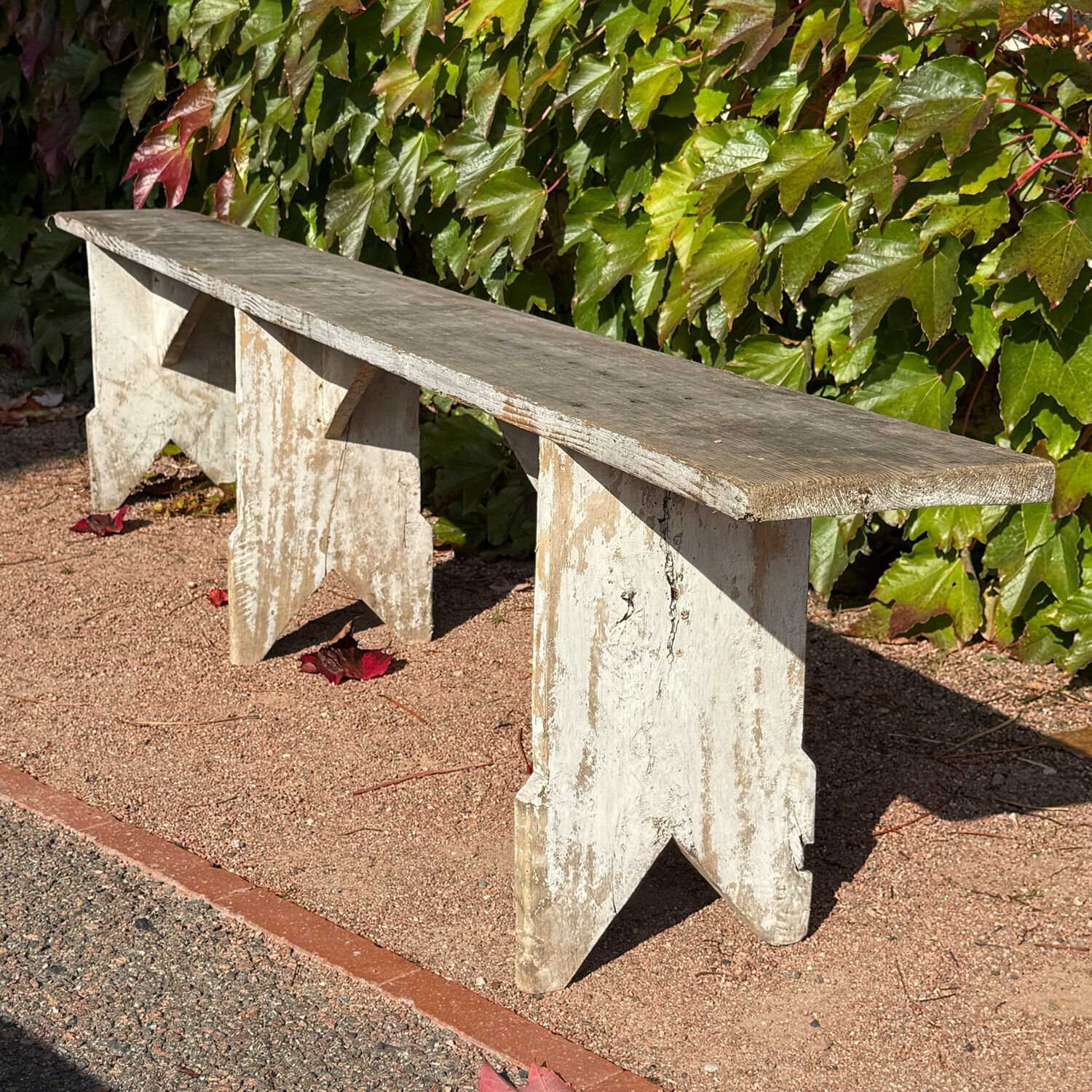 Pair of Bordeaux winemaker benches, France, 50s