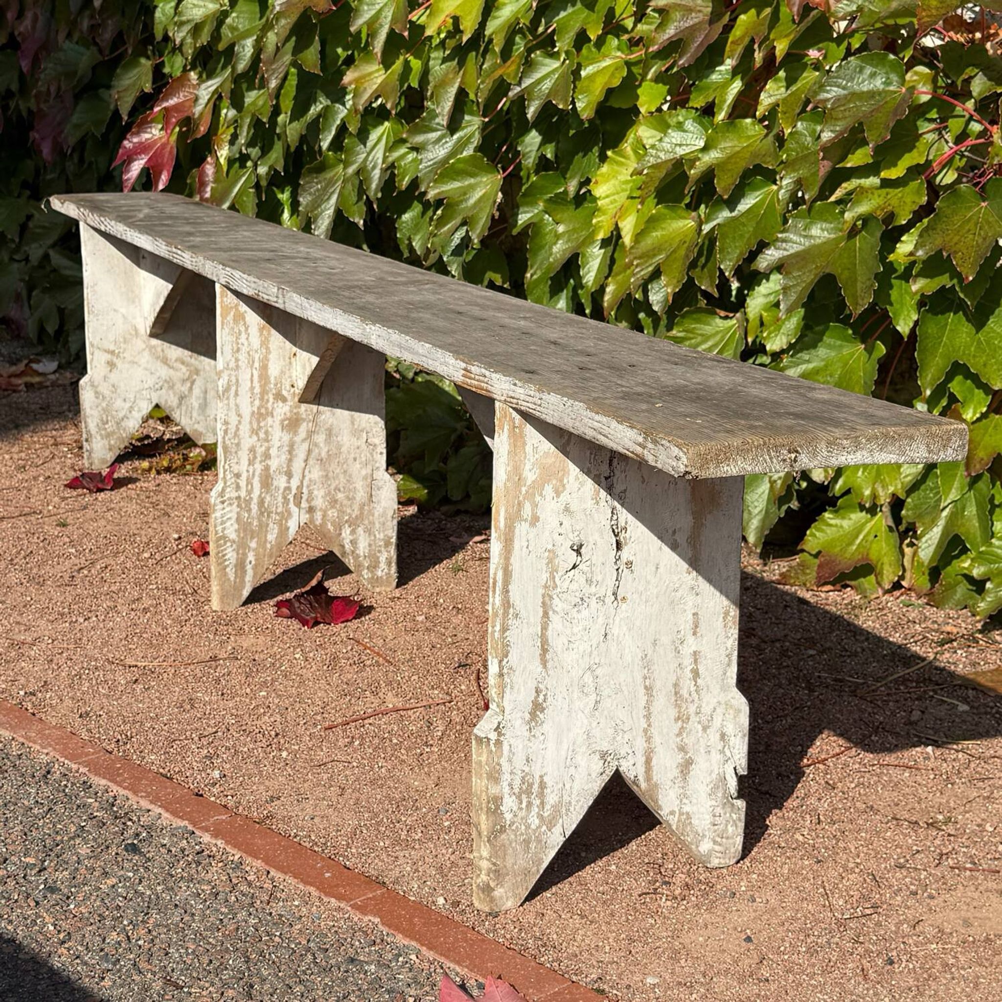 Pair of Bordeaux winemaker benches, France, 50s