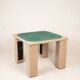 Pierluigi Molinari Lacquered Wood and Green Felt Game Table for Pozzi 1970