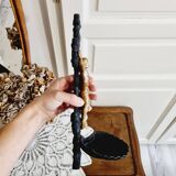 Bénitier crusifix en fonte noir et doré