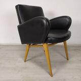Vintage armchair skaï black
