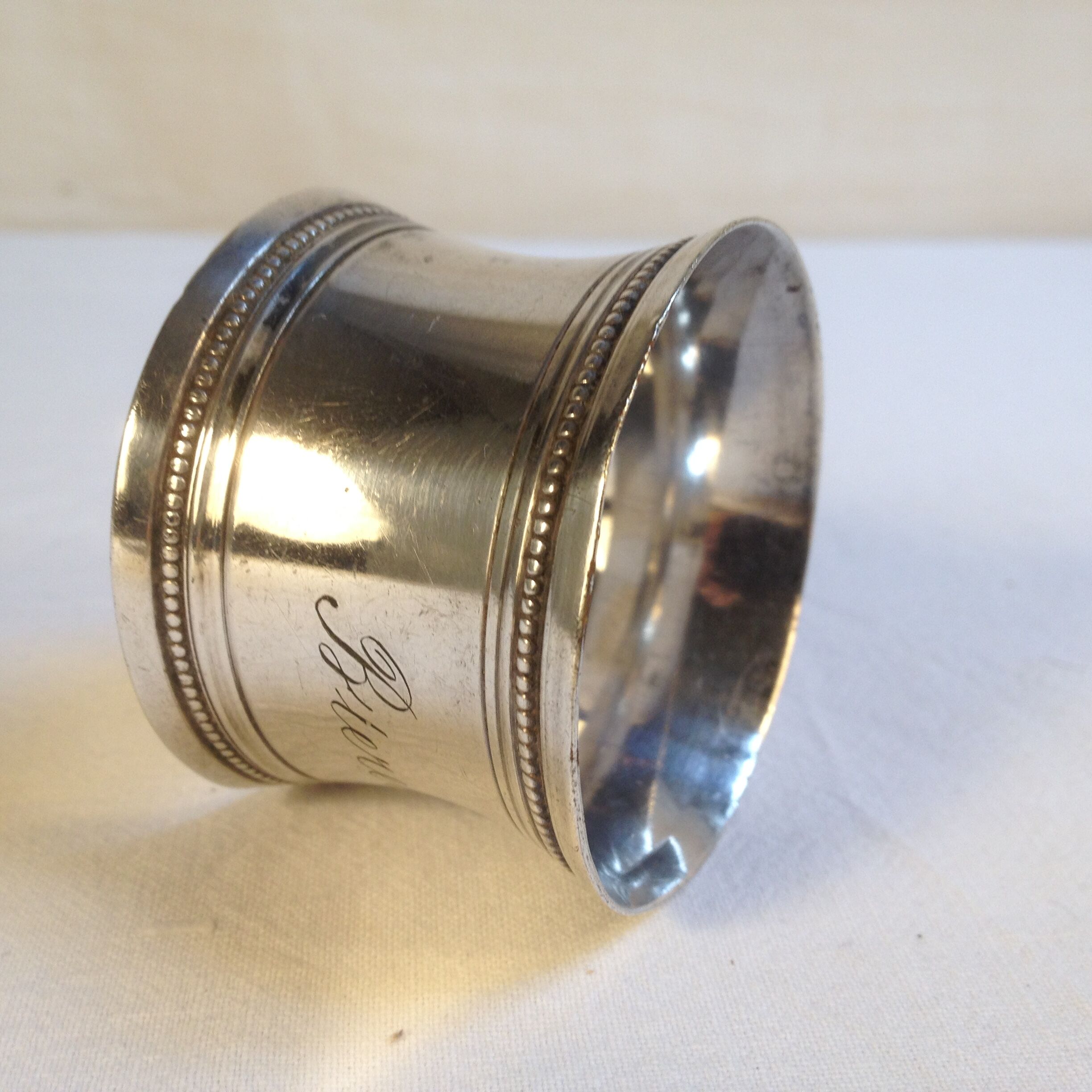 Silver metal towel ring