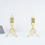 Pair of danish mid-century modern tripod table lamps Eric Merthen