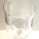 Large Tealight Candle Holder Vase on Stand Blown Crystal Glass Decorative Art