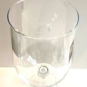 Large Tealight Candle Holder Vase on Stand Blown Crystal Glass Decorative Art
