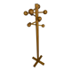 Vintage wooden coat stand with modernist design from the 1970s.