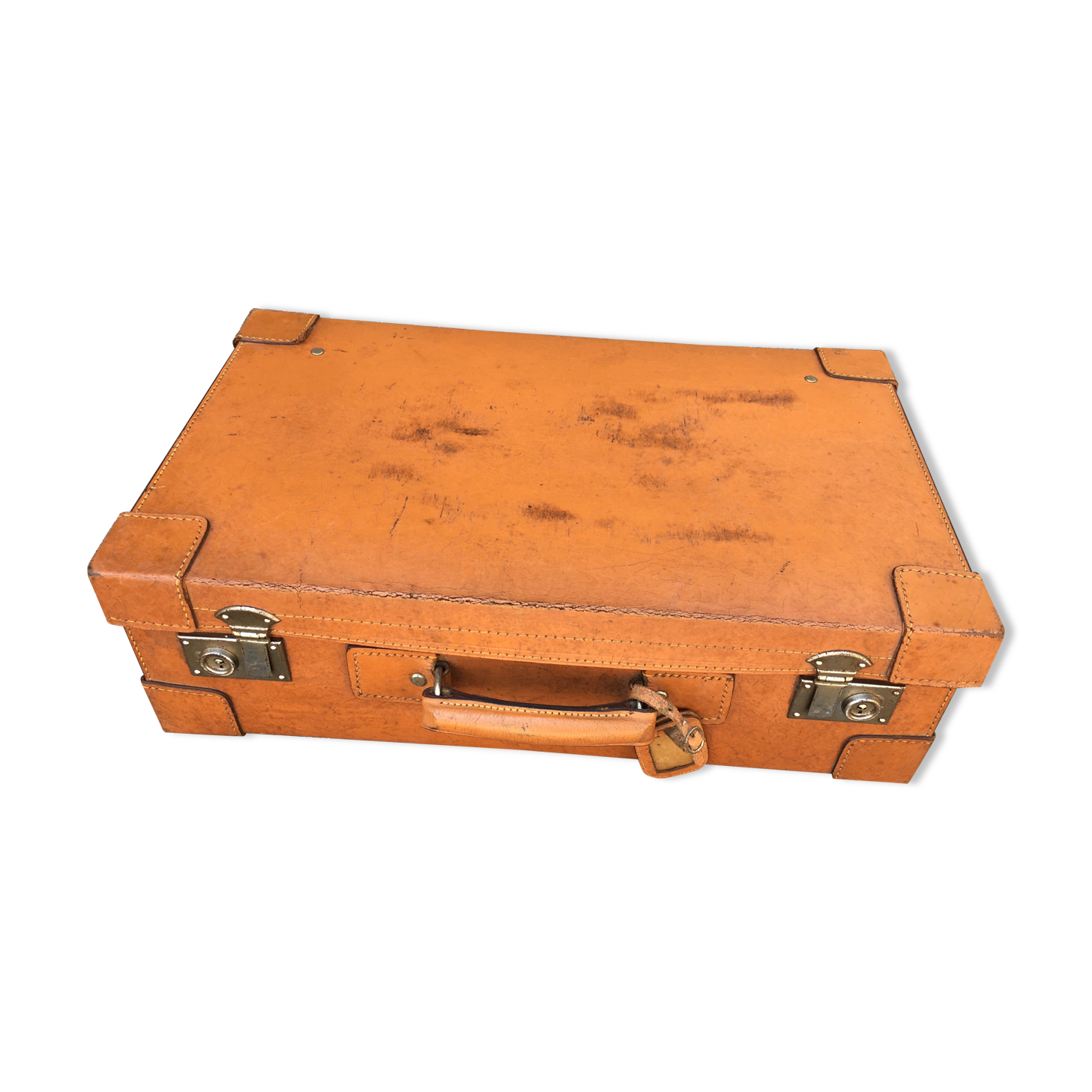 Leather suitcase