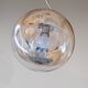 Italian Modern Space Age Pendant Light, Glass & Silver Metal, 1980s