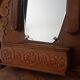 Vintage oak entrance mirror and its brushes - 1940s / 1950s